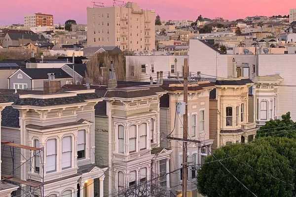 Victorian homes and more of the Pacific Heights neighborhood in San Francisco