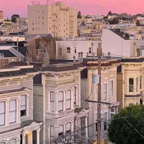 Victorian homes and more of the Pacific Heights neighborhood in San Francisco